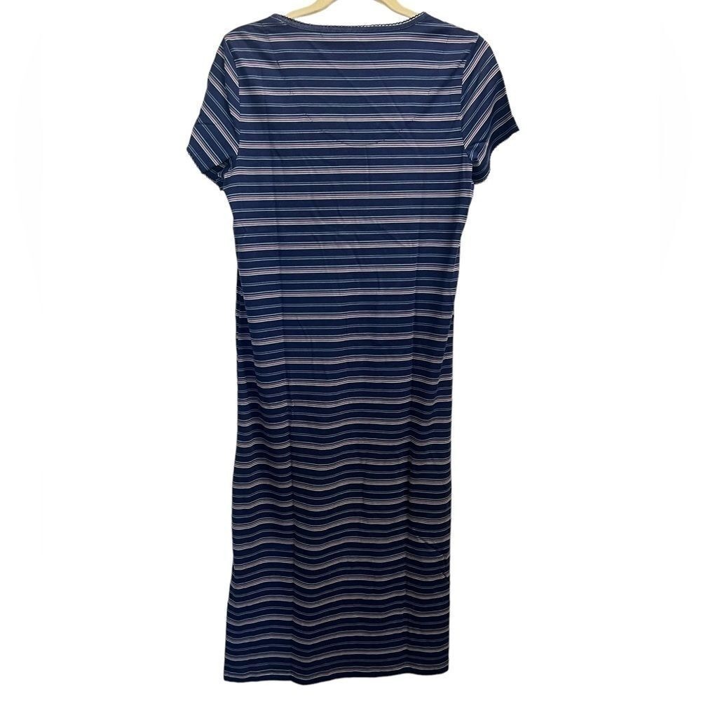 Charter Club blue stripes night shirt size XS - Picture 6 of 7